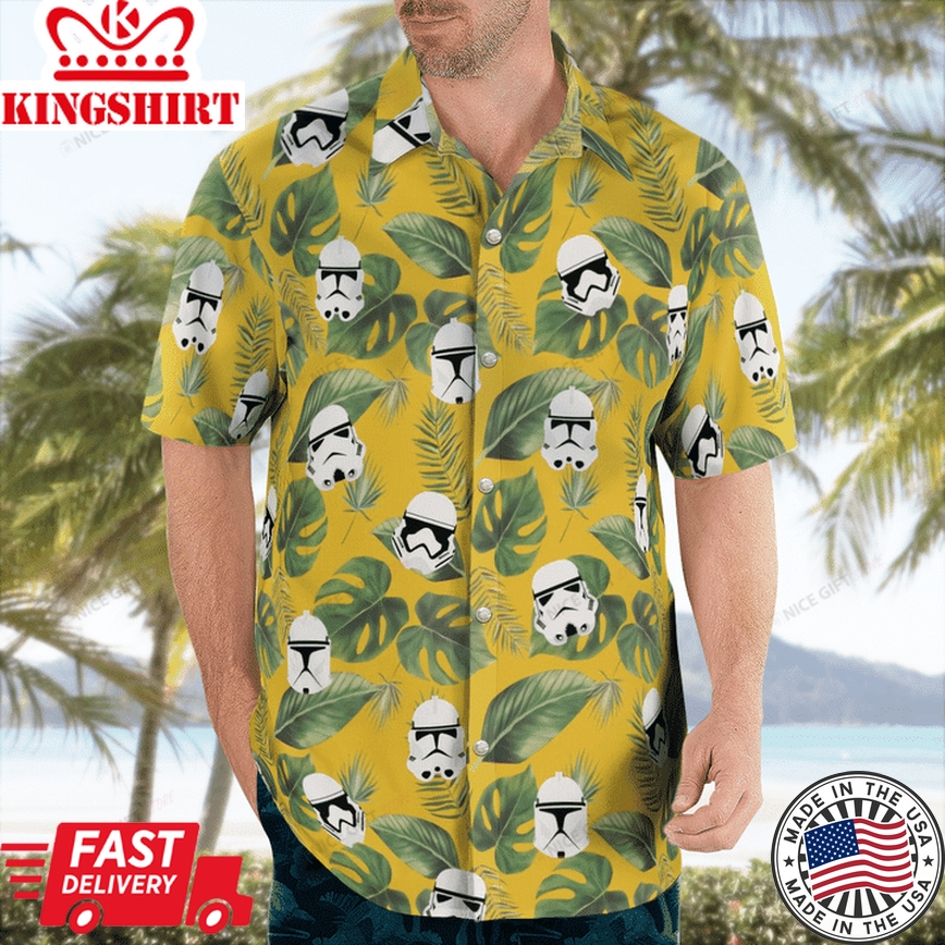 Unique Star Wars Design Embellished Hawaiian Shirt