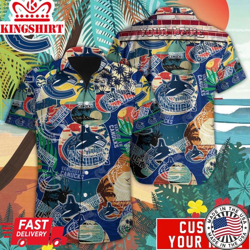 Vancouver Canucks Custom Name Hawaiian Shirt