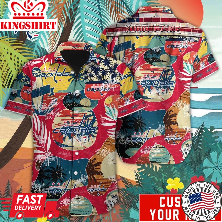 Washington Capitals Custom Name Hawaiian Shirt