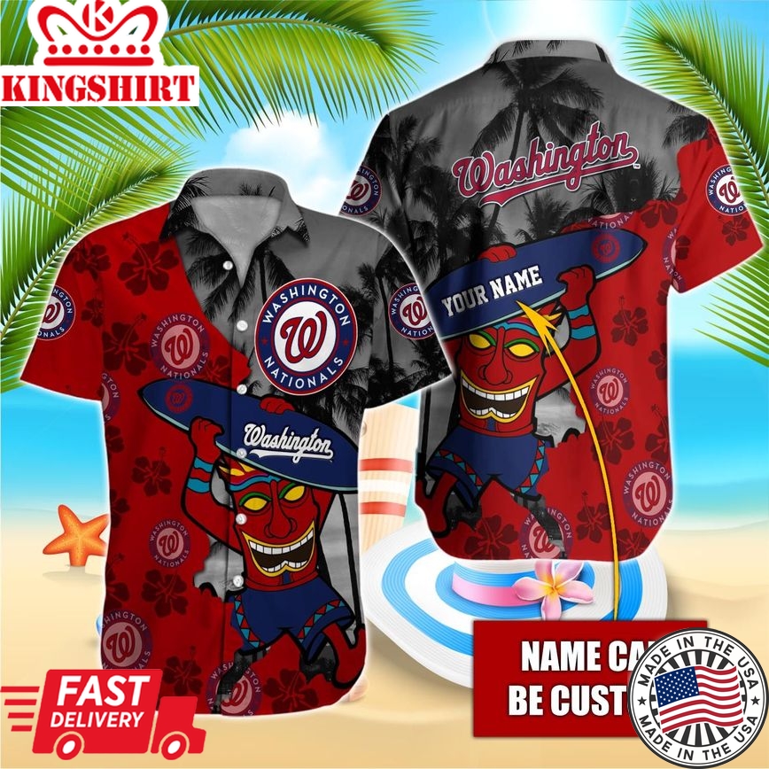 Washington Nationals Aloha Vacation Shirt Custom Name