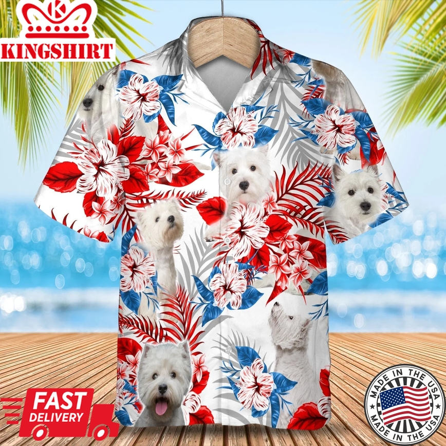 West Highland White Terrier Trendy Hawaiian Shirt - Gift For Summer, Summer Aloha Shirt, Trendy Hawaiian Shirt For Men And Women