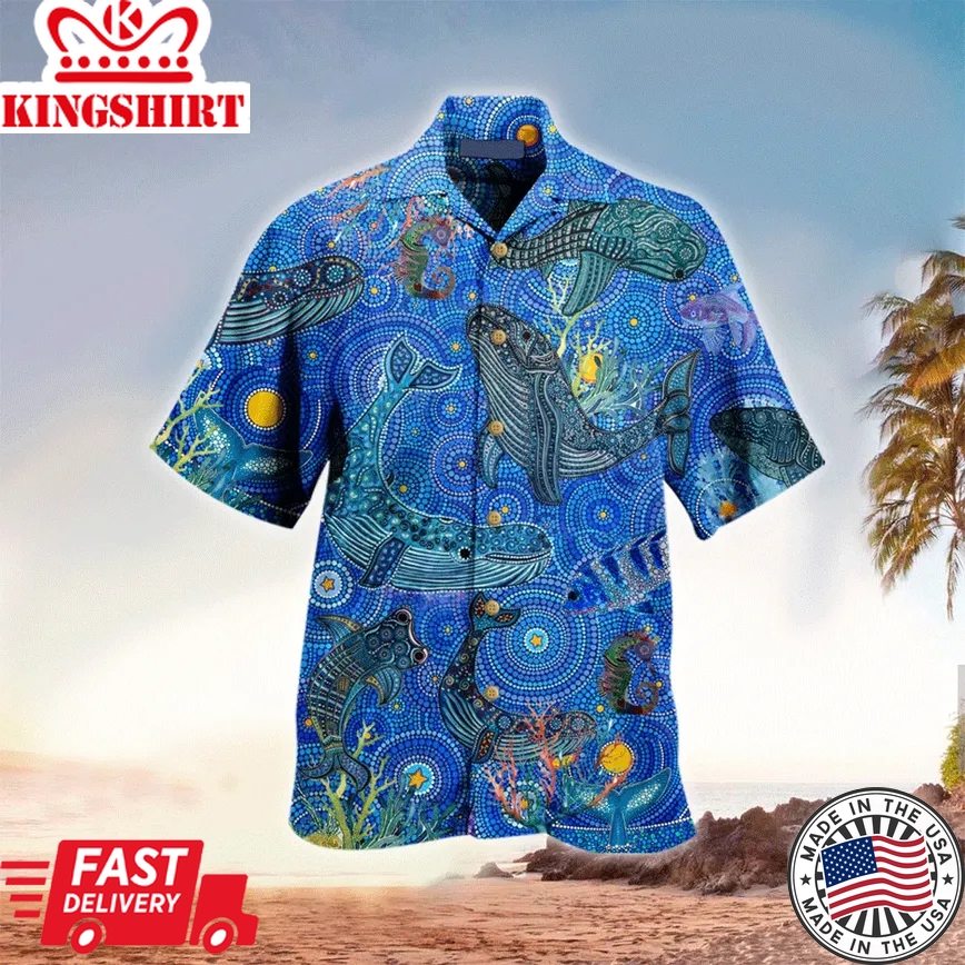 Whale Lovers Ideal Hawaiian Shirt for Summer Gifts