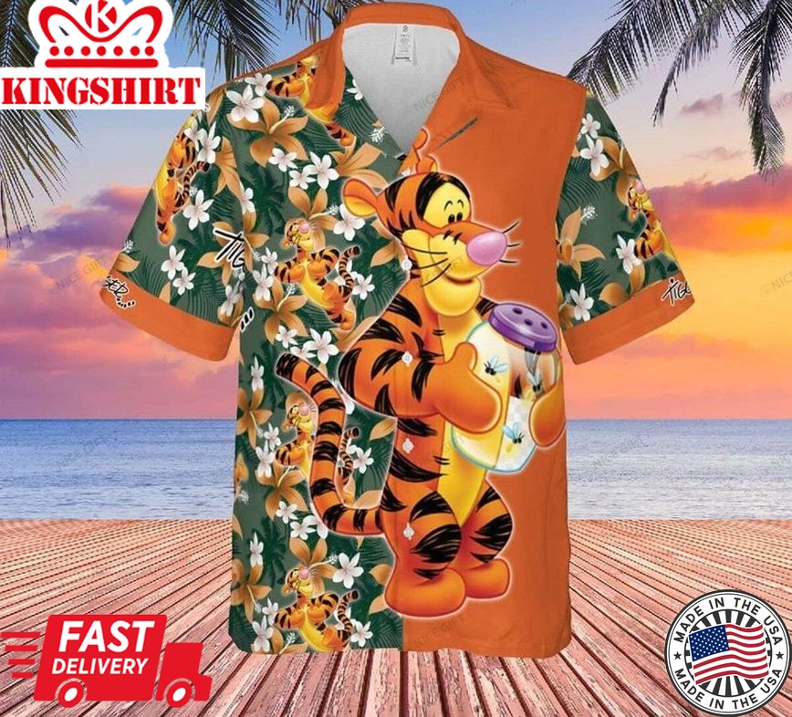 Winnie The Pooh Tigger Hawaiian 3D Shirt