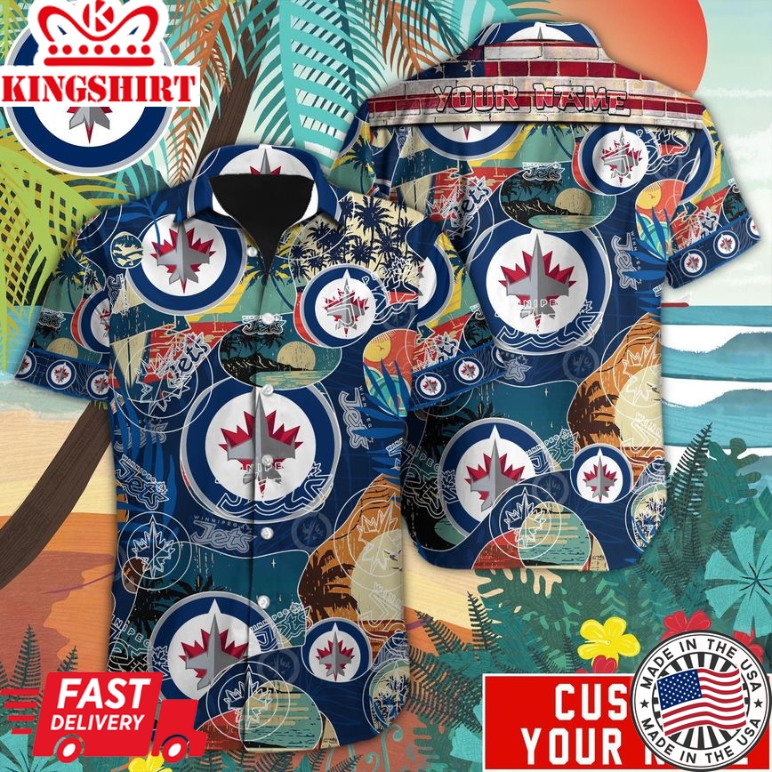 Winnipeg Jets Custom Name Hawaiian Shirt