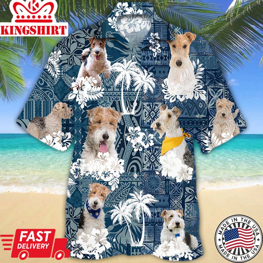 Wire Fox Terrier Trendy Hawaiian Shirt